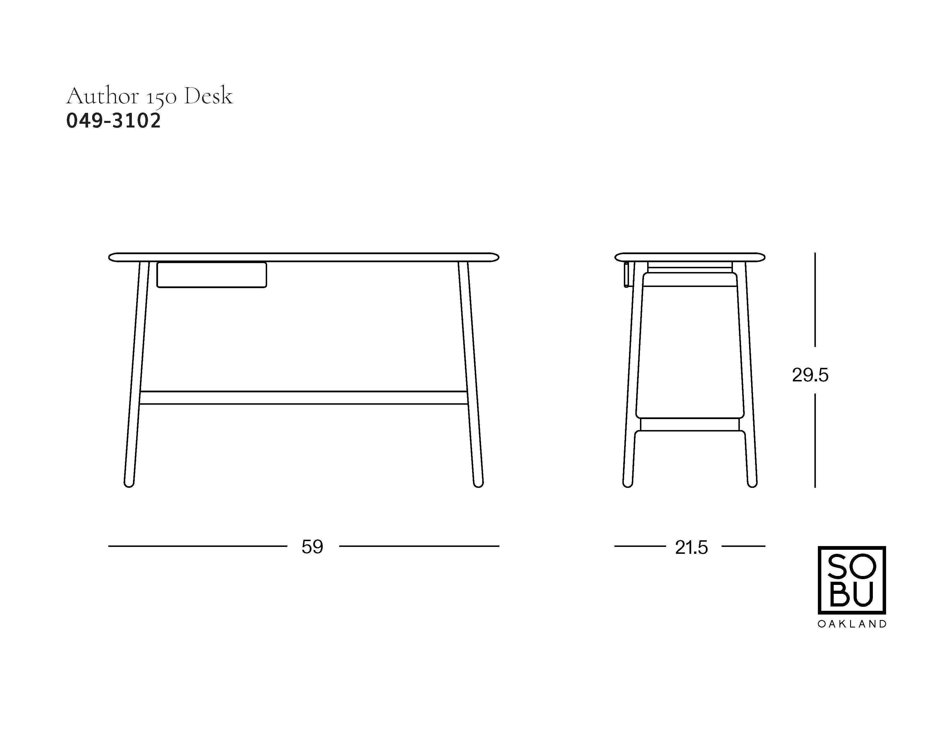 Author Desk | Light Oak - Image 10