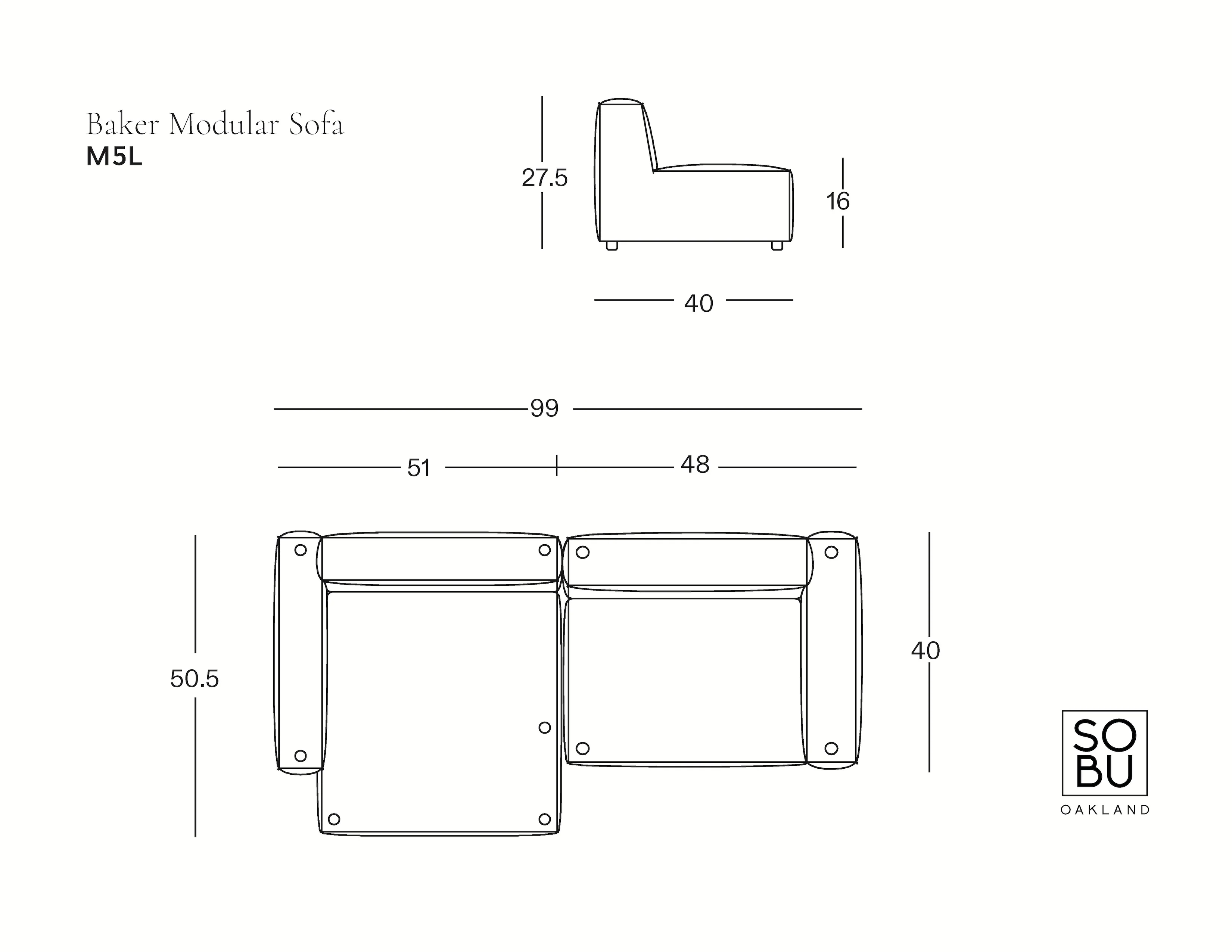 Baker Modular Sofa | Fabric • M5 - Image 6