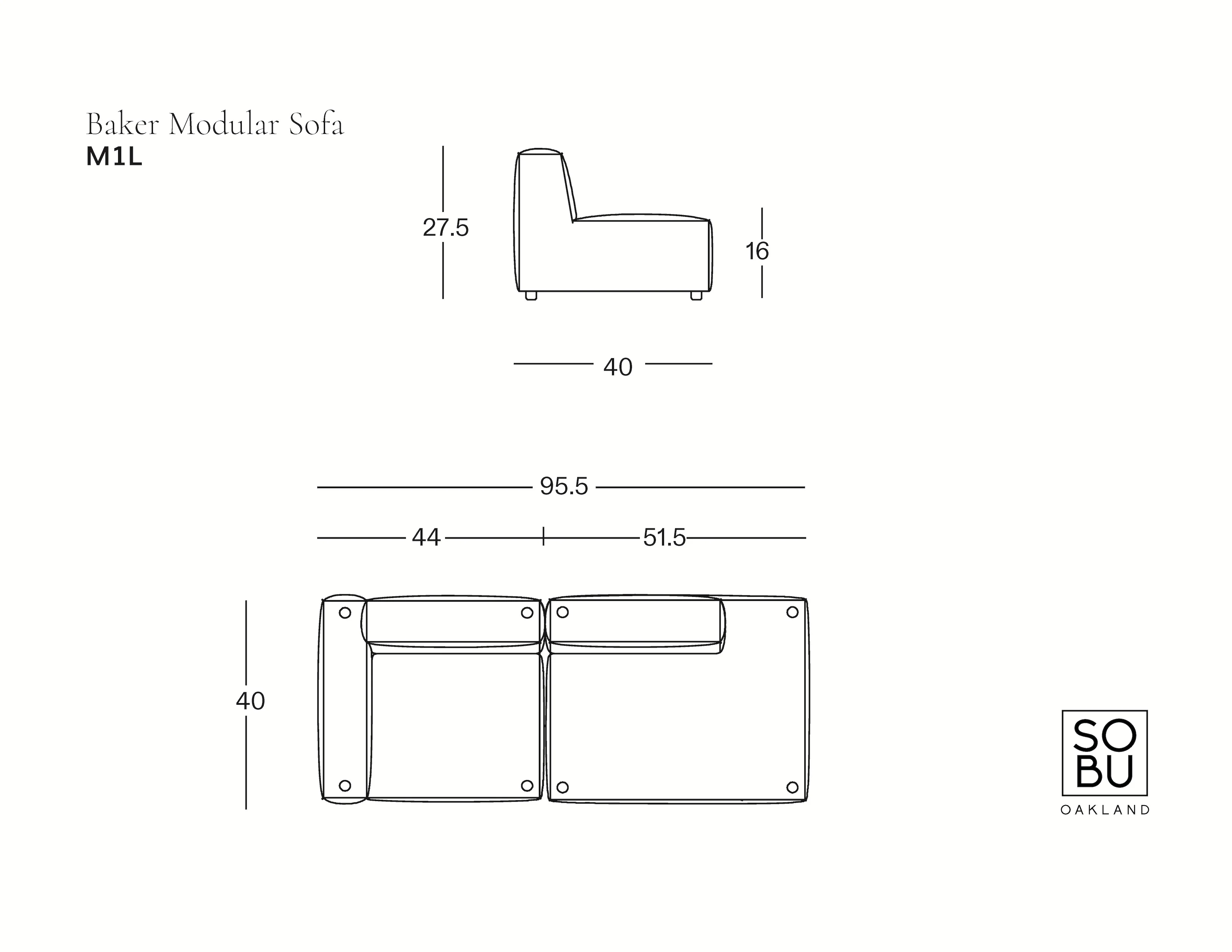 Baker Modular Sofa | Leather • M1 - Image 4