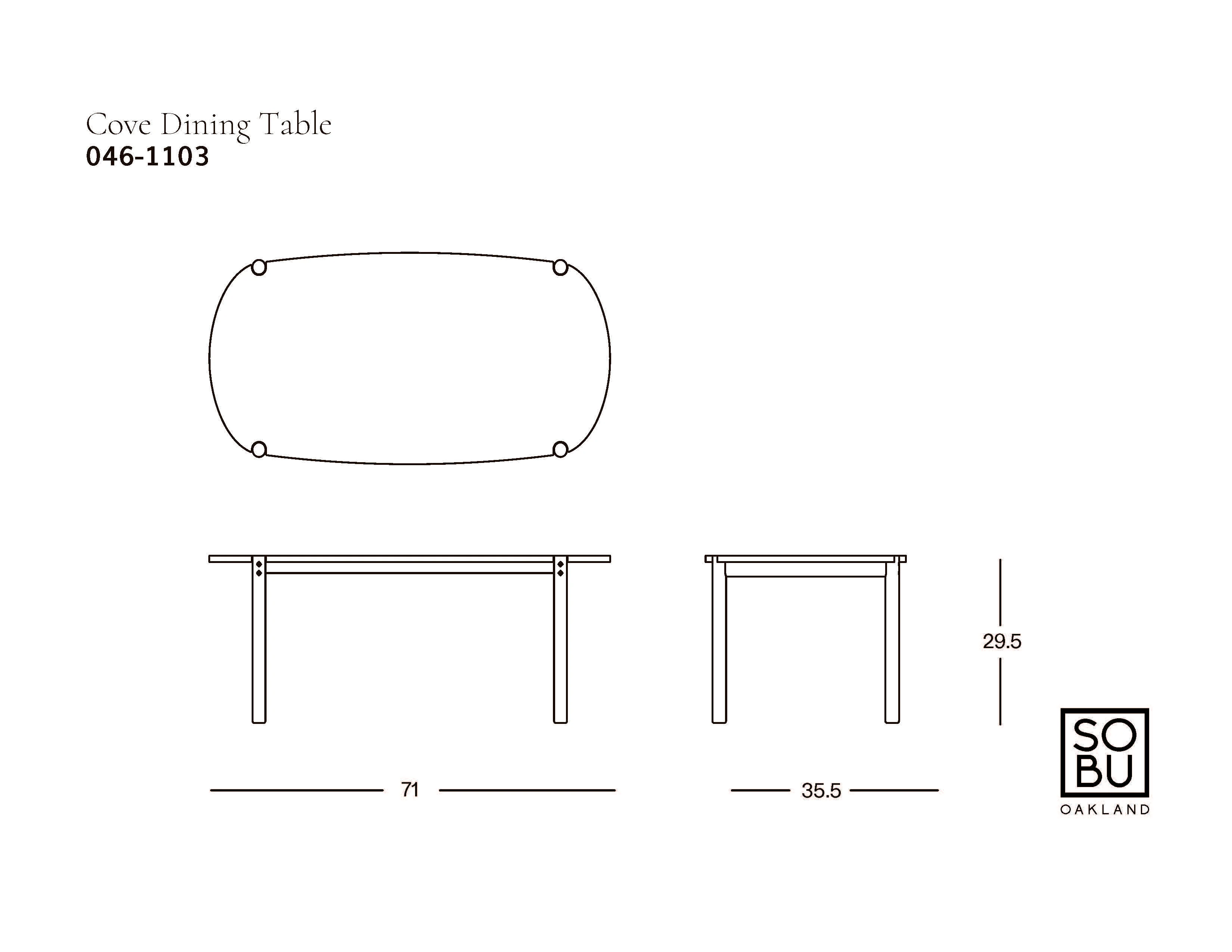Cove Dining Table | Light Oak - Image 13