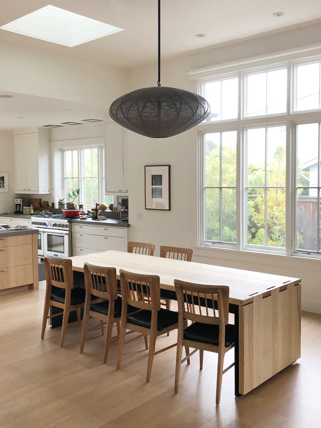 Hinge Extension Dining Table - White Ash - Image 4