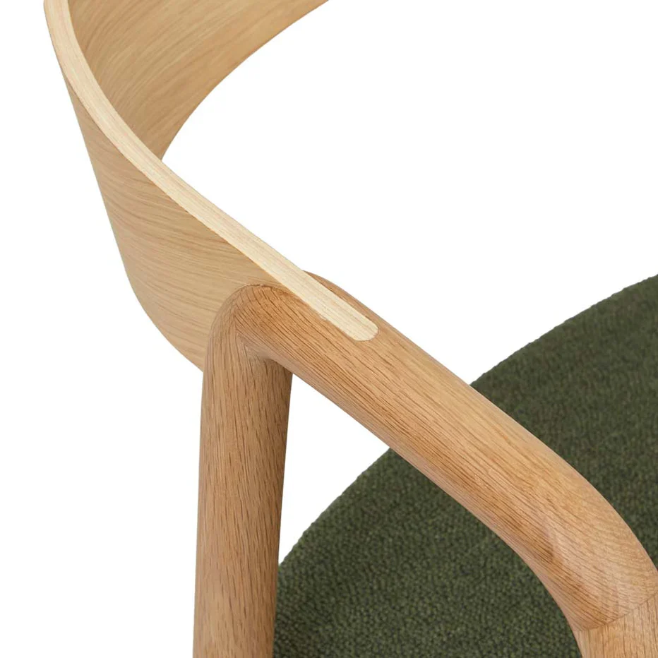 Inlay Dining Chair | Light Oak and Fabric - Image 4