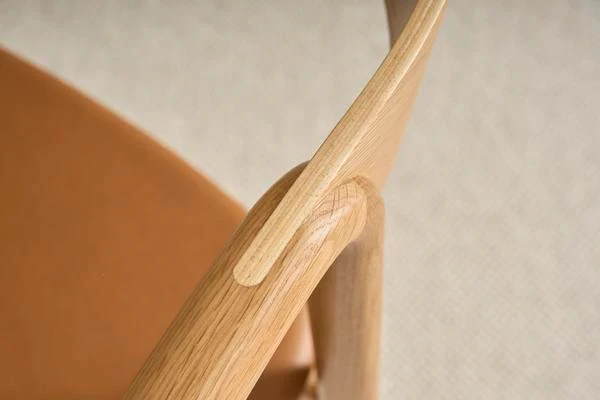 Inlay Dining Chair | Light Oak and Leather - Image 4