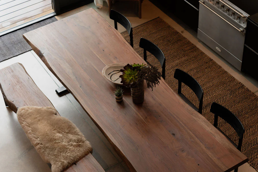Leviathan Live Edge Dining Table with Black T-Legs - Image 8