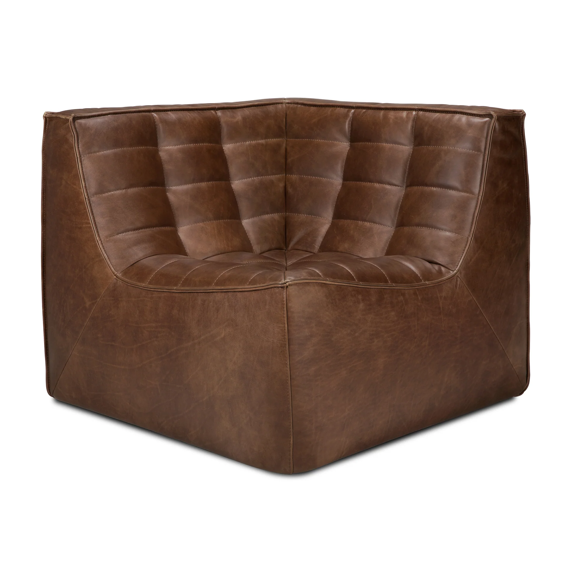 N701 Modular Sofa - Chestnut Leather - Image 8