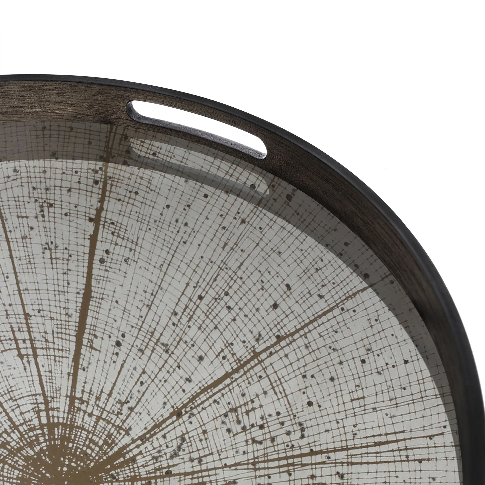 Slice Mirror Tray Light Aged - Round / Small - Image 3