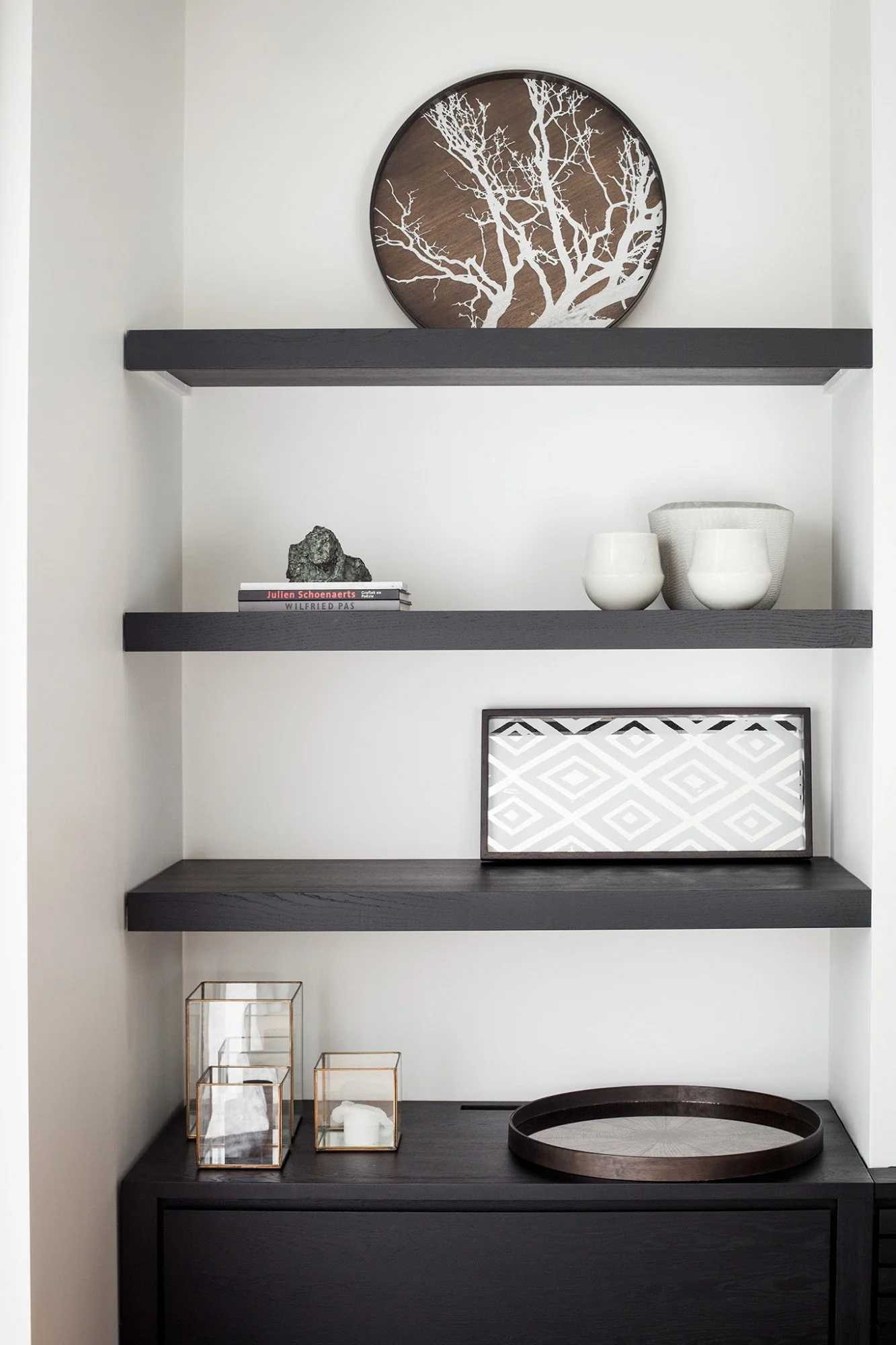 Slice Mirror Tray Light Aged - Round / Small - Image 8